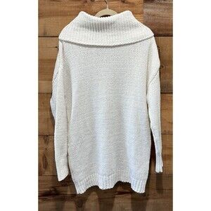 Taylor & Sage Women Ivory white Turtleneck Sweater Large Poly acrylic blend